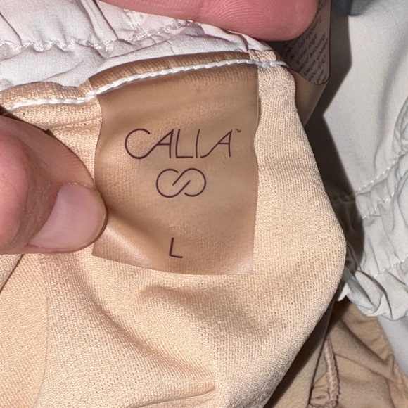 Women's White CALIA Elastic Waist Shorts - Picture 3 of 7